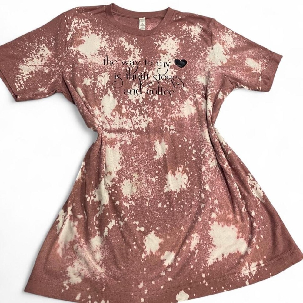 Pink and white tie-dye cotton t-shirt